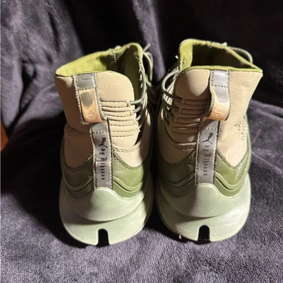 FENTY x Puma by Rihanna Trainer Mid Sneakers — Cypress Green | Size 9 - Picture 7 of 8